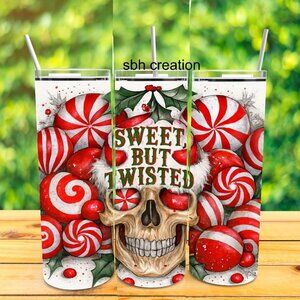 20oz Sweet but Twisted insulated tumbler with sliding lid and 2 straws
